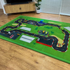 Race Track Relax Mat By Muscle Mat - Kids Car Play Mat